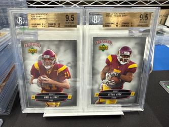 2006 Upper Deck Tuff Stuff Matt Leinart #TSUD-2 & Reggie Bush #TSUD-1 (RC) USC