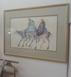 Large (3×4.4ft)Watercolor Framed Print by Carol Grigg