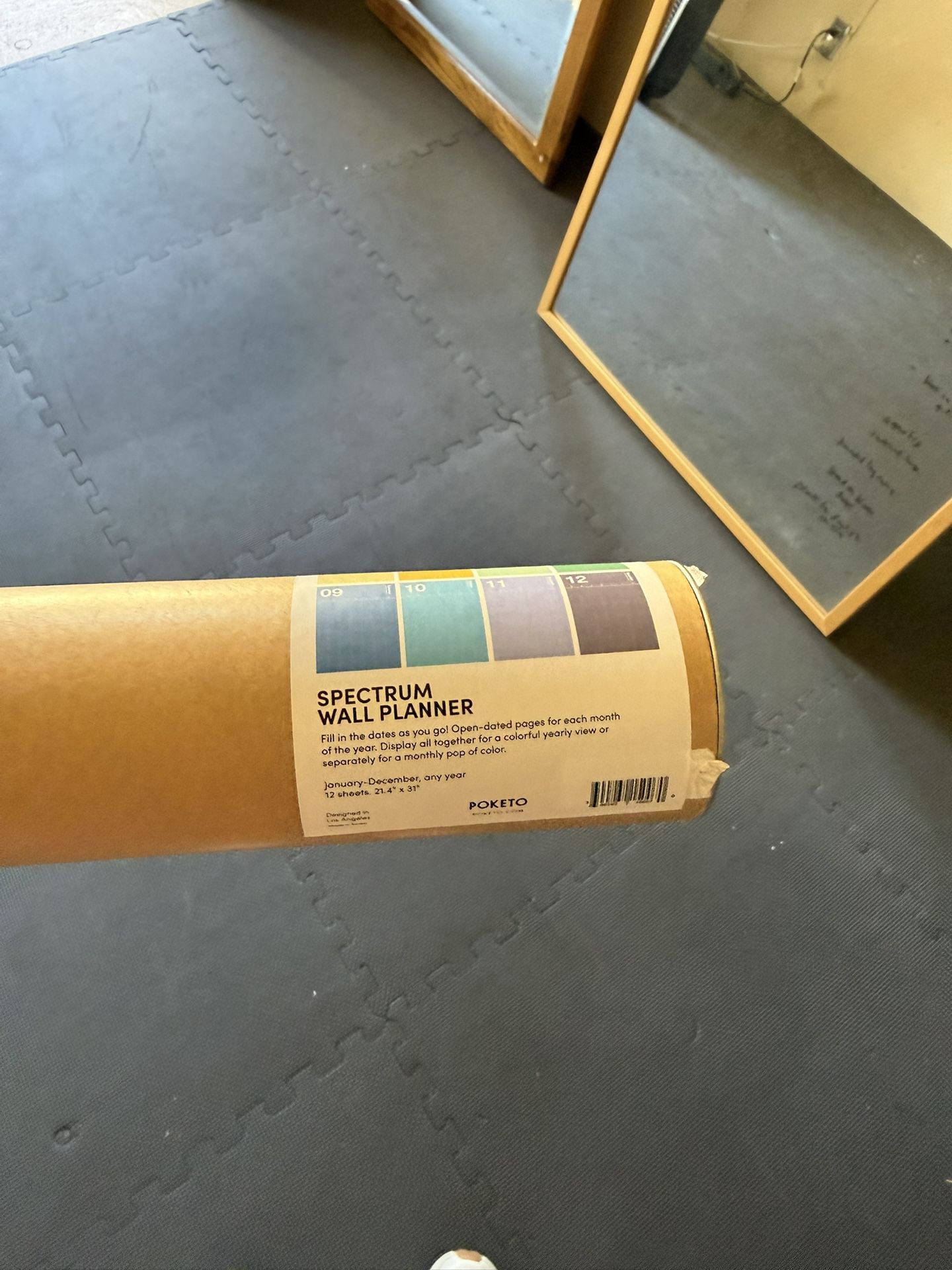 Poketo 12 Month Spectrum Wall Calendar