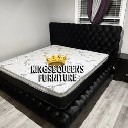 NEW KING BED FRAME WITH MATTRESS 