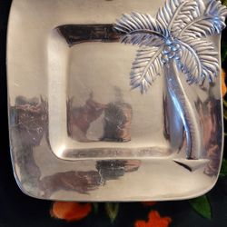 Holland Boone Polished Pewter - 13 Inches - Square - Heavy Material - Stunning Rare Design!!