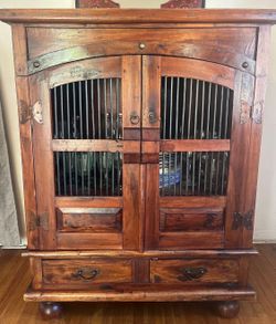 Arte de Mexico Hacienda Cabinet | Solid Wood | Hand-Forged Iron