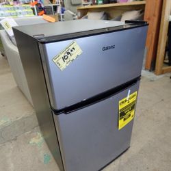 Galanz 3.1 Cu. Ft. Two‑Door Mini Refrigerator with Freezer – Stainless Steel