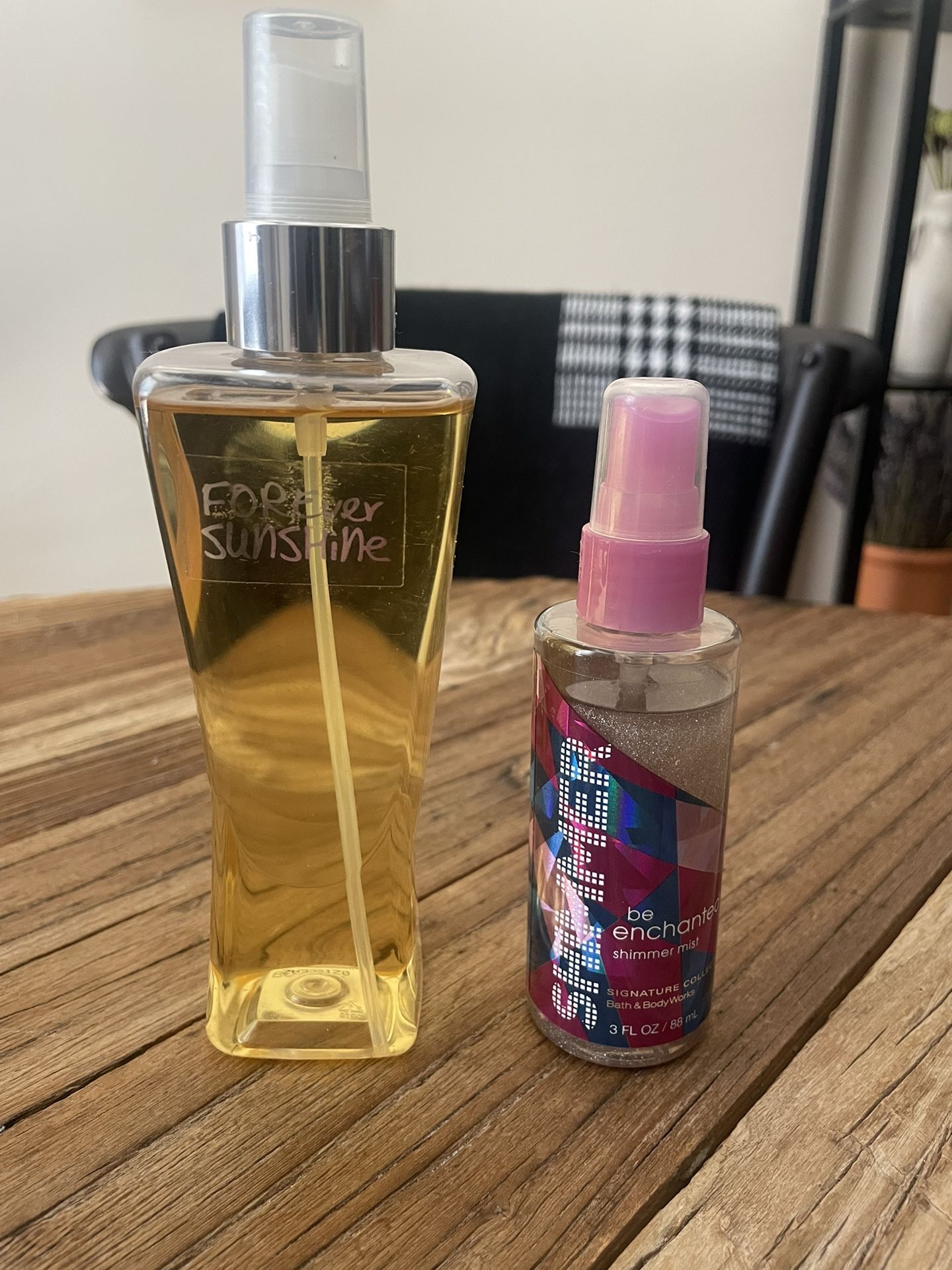 2 For $10 Bath & Body Works Forever Sunshine Mist And Be Enchanted Shimmer Mist