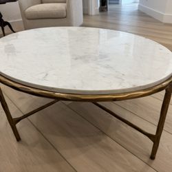 Marble And Gold Coffee Table