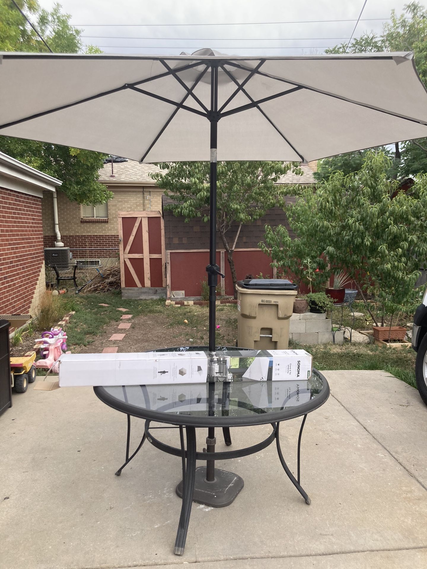 Patio Table With Umbrella