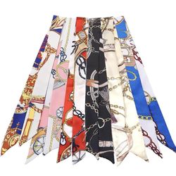 6 Pack bag scarfs for Women - Narrow Scarf Hair & Neck Scarves