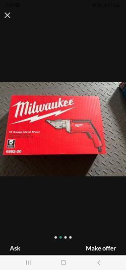 Brand New Milwaukee 18gauge Metal Shear
