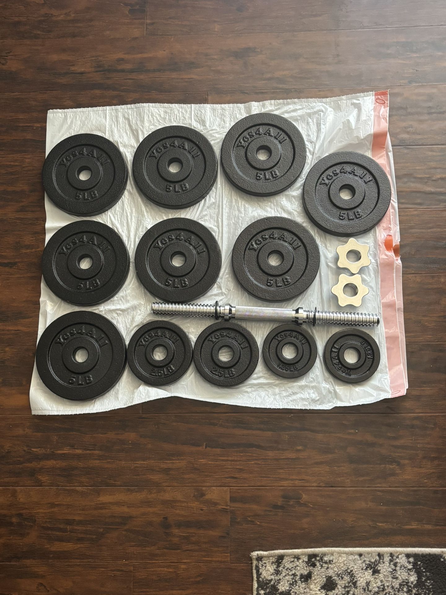 Cast Iron Adjustable Dumbbells 52.5 LBs MUST GO
