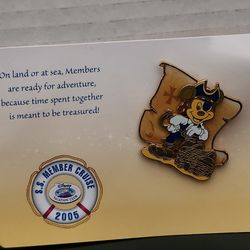 S.s. Cruise 2005- Member- Pirates of the Caribbean - Mickey Mouse Pin