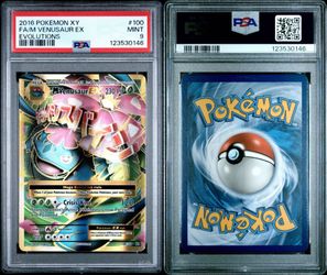 PSA 9 Mint M Venusaur EX Full Art #100 XY Evolutions