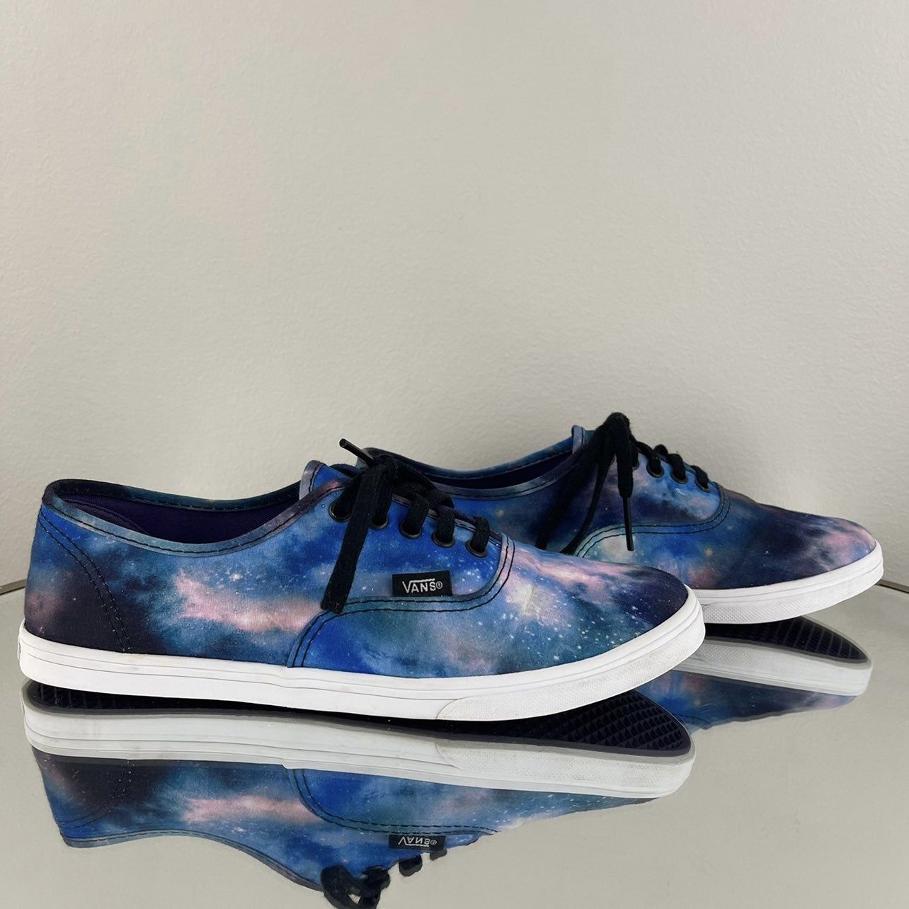 VANS Authentic Lo Pro Purple Blue Galaxy Print Sneakers