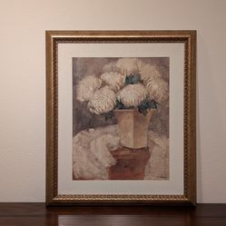 Framed Art Print of Flowers in Vase