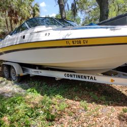 22.5'Ft. Cobia Powerboat w/5.7L Merc Cruiser and Tandem Axle Aluminum Trailer 