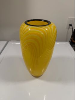 Dehanna Jones Handblown Yellow Glass Vase