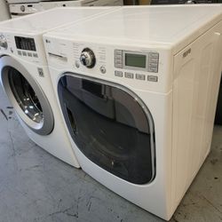 LG Front Load Washer and Stackable Gas Dryer Set
