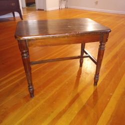 Mid Century Piano Bench Mahogany 