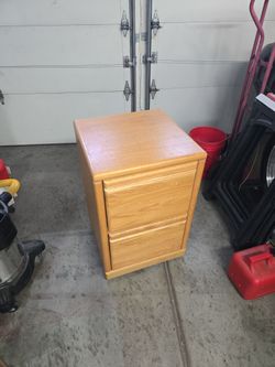 Golden Oak File Cabinet