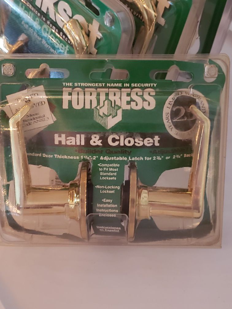 5 Brass Hall & Closet Door Handles