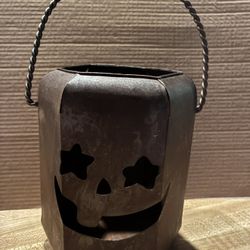Metal Hanging Pumpkin Candle Holder 