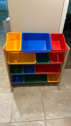 Humble Crew Toy Organizer with 12 Plastic Bins