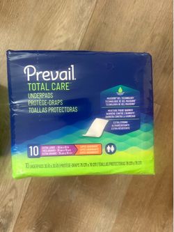 Prevail Total Care Underpad Heavy Absorbency Size XL 30X30"' 10 ct