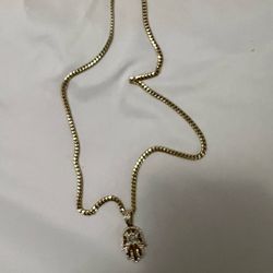 Gold Necklace 10K Solid- With Pendant