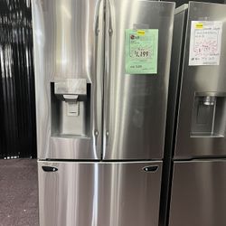 Refrigerator, LG Open Box 36” W 3 Door Fridge 