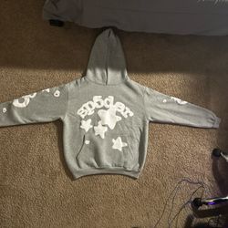 REAL Grey spider hoodie medium size