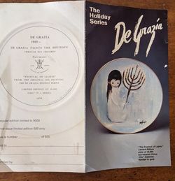 De Grazia Decorative Plate With Certificate 