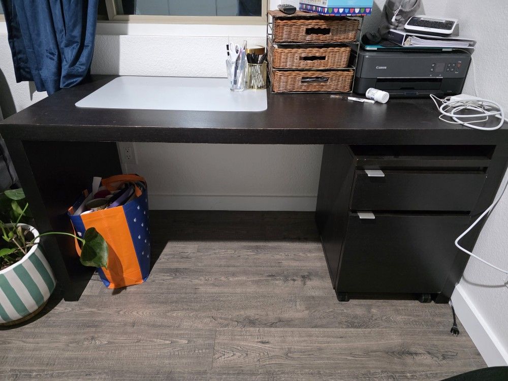 IKEA Desk and File Cabinet