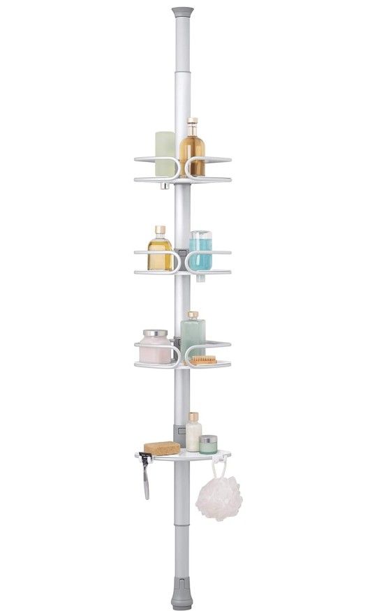 OXO Good Grips Quik-Extend Aluminum Pole Shower Caddy