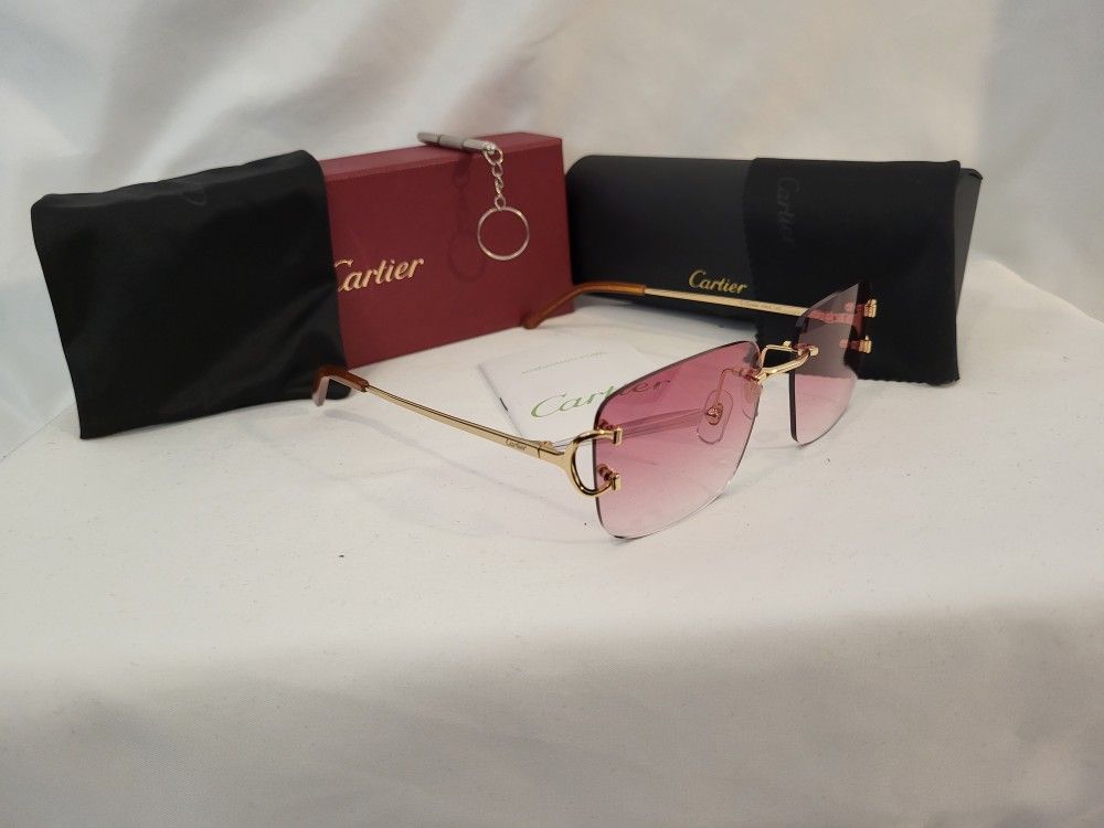 Designer Frames Cartier Glasses(Pink)
