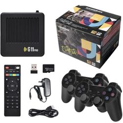 Pro 4K Retro Game Box, Home Retro Video Game Console with 2 Wireless Controllers, HDMI Output, 30000