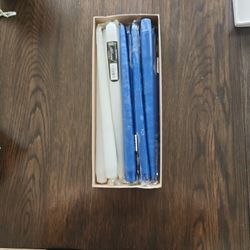 Candles - High Quality 12"  6 Navy, 5 White