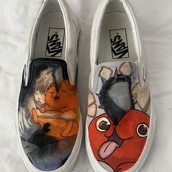 VANS Women’s Custom Hand-Painted Slip On SZ 7.5(Used)