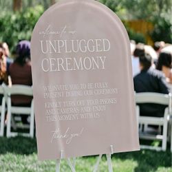 Dusty Rose Unplugged Ceremony Sign