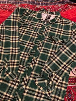 Billabong Green Plaid Flannel Shirt