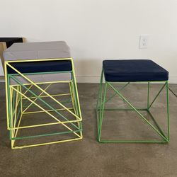 4 Padded Stools 