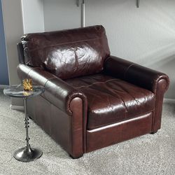 Italian leather club chair