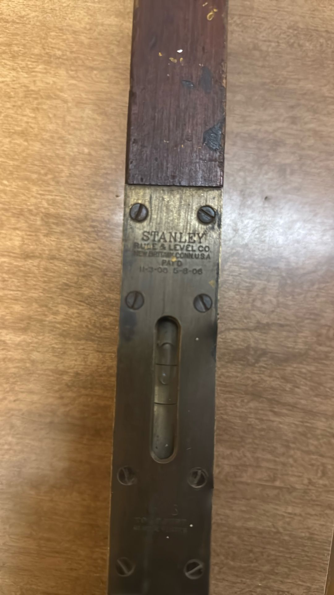 Antique Stanley Wooden Level. Make Me An Offer