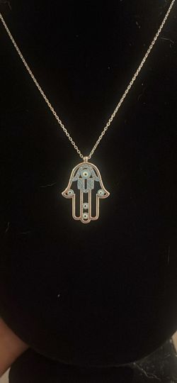 ✨ Beautiful Solid Sterling Silver 925 Hamsa Hand Necklace ✨