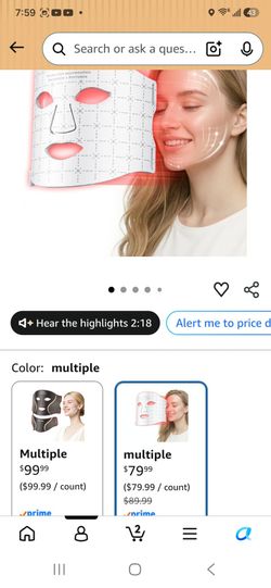 Máscara de luz led para el rostro
