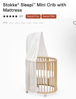 Stokke Mini Crib- Gently used few times only