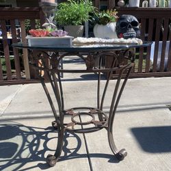 Round Glass/ Metal Table