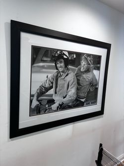 Large framed “Dumb and Dumber” black and white framed picture (Peter’s Billiards)