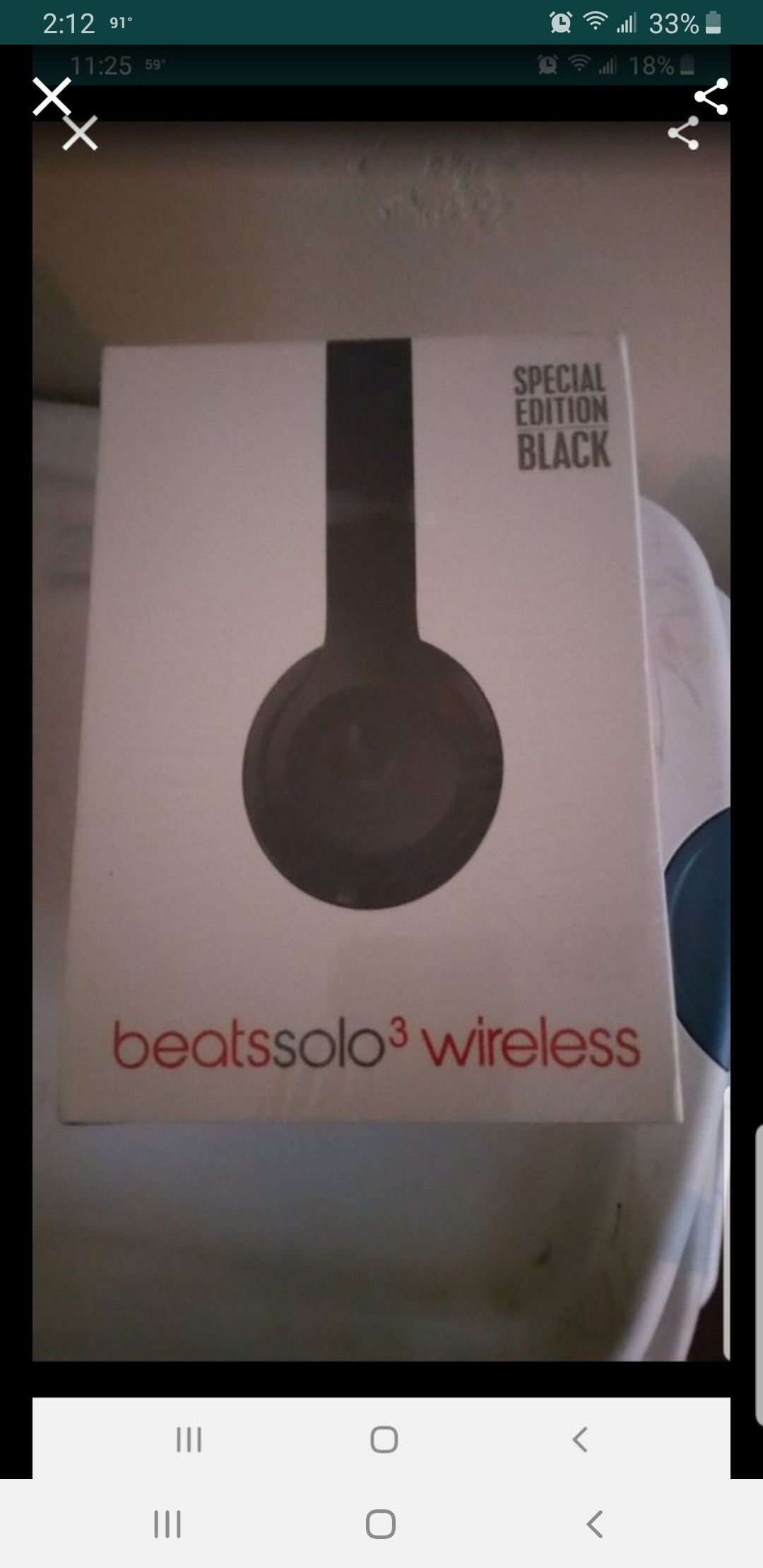 New DR DRE BEATS SOLO 3 WIRELESS please don't waste my time if you don't have the money PRICE IS FIRM