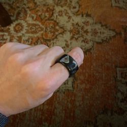 Wood And Abalone Shell Ring