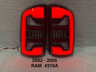 2002 To 2005 Dodge Ram 1500 / 2500 / 3500 Fiber Optic LED Tail Lights