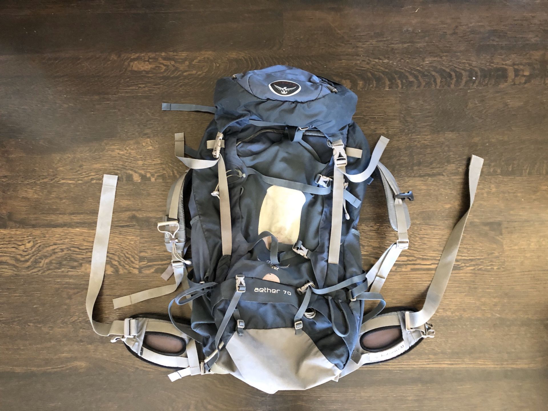 Osprey Aether 70 Hiking/Backpacking Backpack Navy Blue